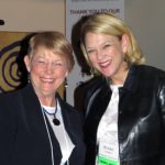 Ann Clark and Brooke Penders smiling at the end of a successful evening.